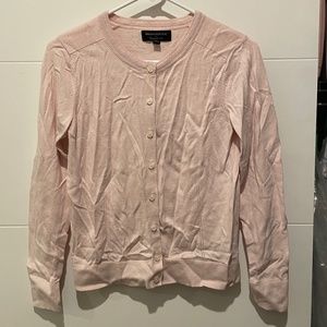 BANANA REPUBLIC Premium Luxe Yarn Light baby pink pastel Cardigan Button S small